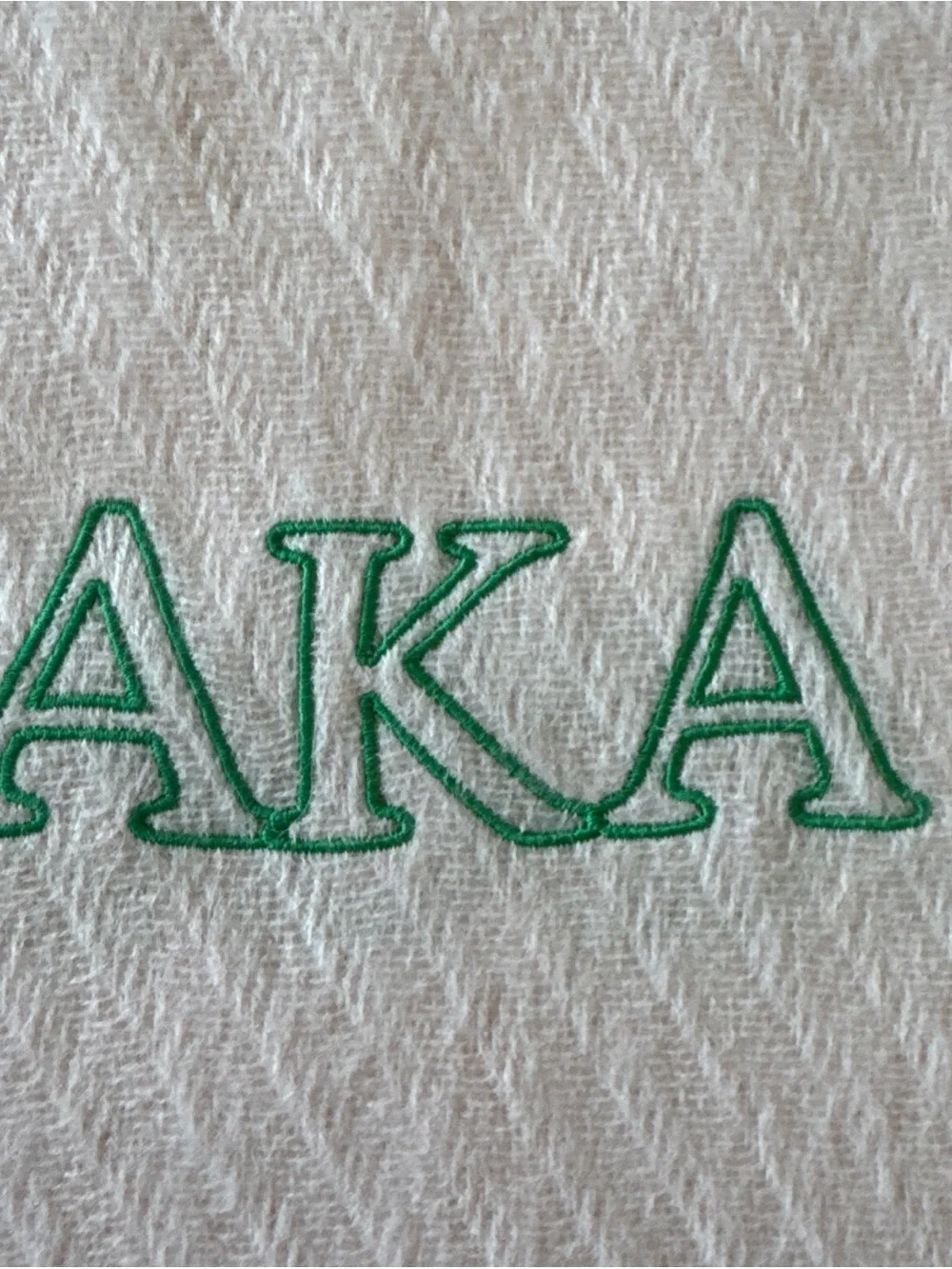 Alpha Kappa Alpha Pink Embroidered AKA Vintage Scarf - Made in Japan